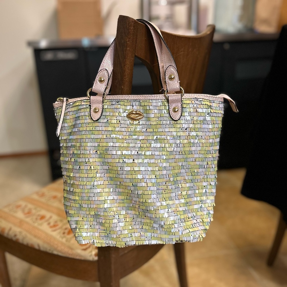Juicy Couture Silver and Gold Sequin Tote